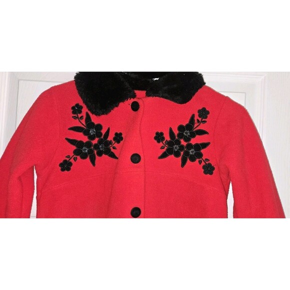 Vintage Petes Partner Good Lad Girls Size 6 Red Fleece Dress Coat & Hat 2pc Set! - Picture 9 of 16